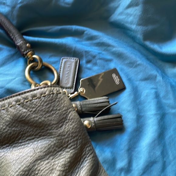 Coach Army Green Pebbled Leather Large Hobo Bag - Picture 6 of 12